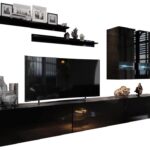 Σύνθεση σαλονιού Asco-Μαύρο - Polihome