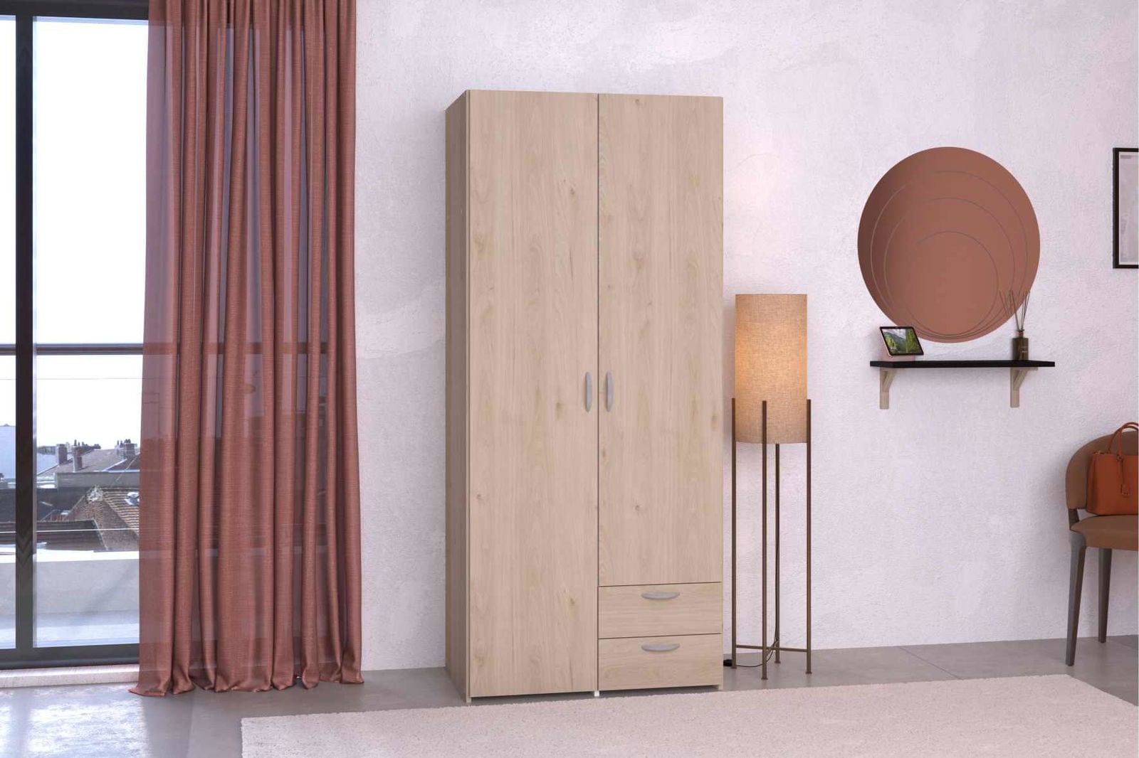 Ντουλάπα Dorm δίφυλλη - Image 2
