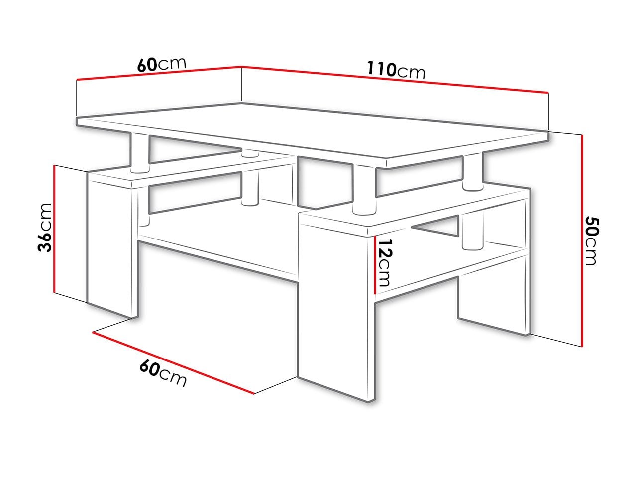 Τραπεζάκι σαλονιού Cube - Image 2