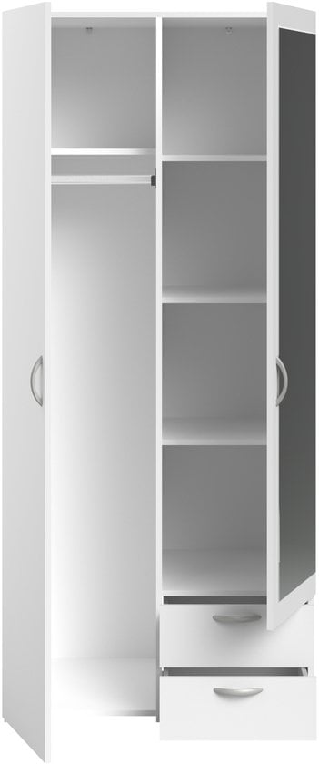 Ντουλάπα Dorm δίφυλλη με καθρέπτη - Image 4