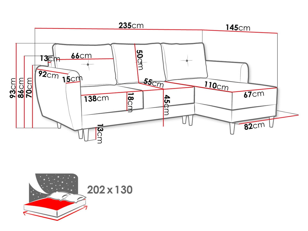 Γωνιακός καναπές Manstad - Image 3