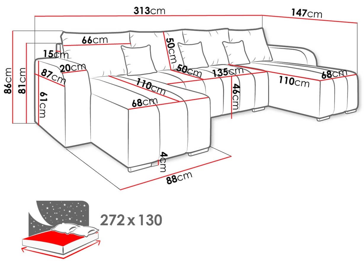 Γωνιακός καναπές Pufetto U - Image 3