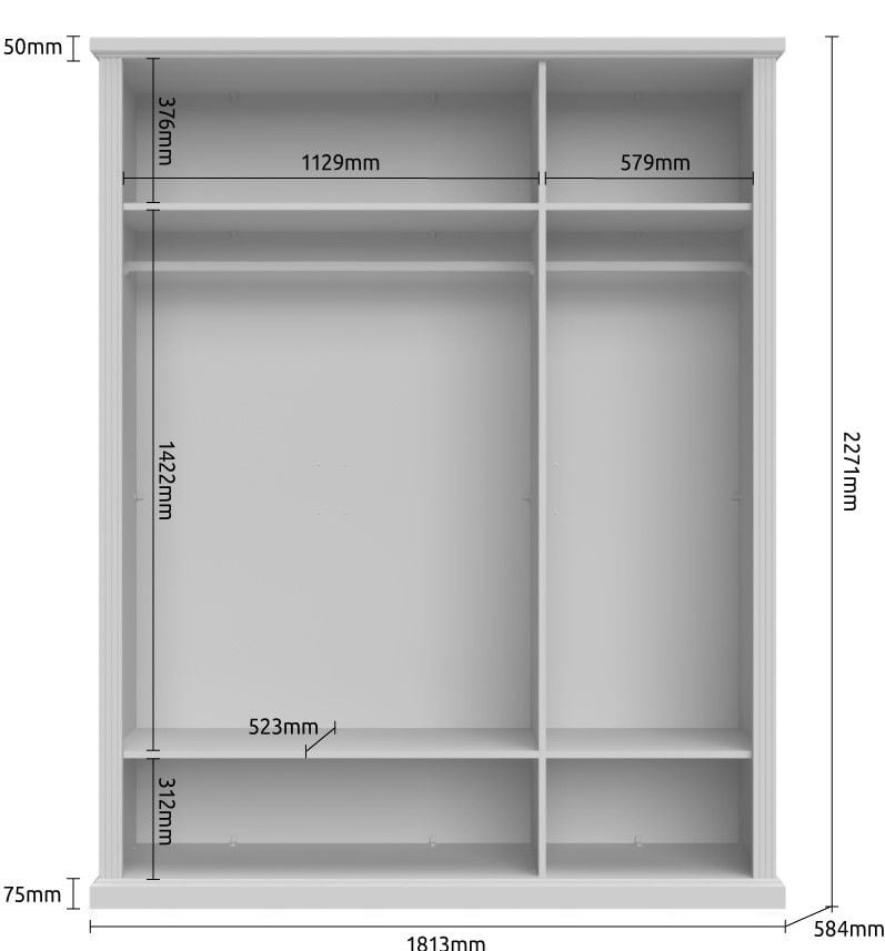 Ντουλάπα τρίφυλλη Tahoma 3D - Image 3