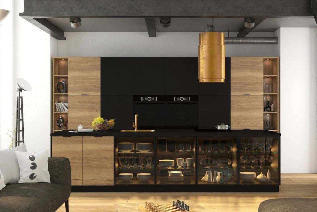 Επιδαπέδιο ντουλάπι Italia D20 Cargo-Μαύρο - Image 2