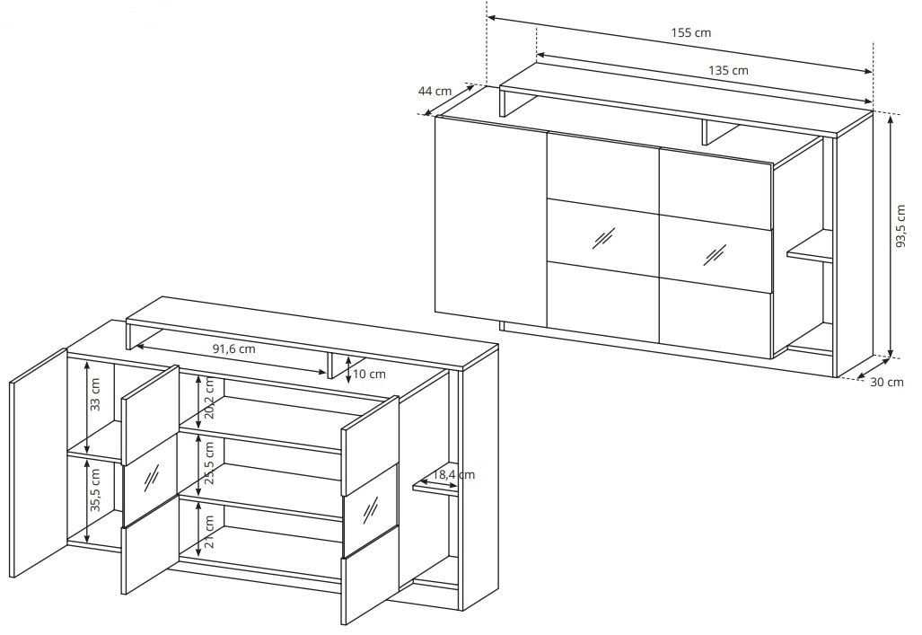 Μπουφές Oak - Image 3