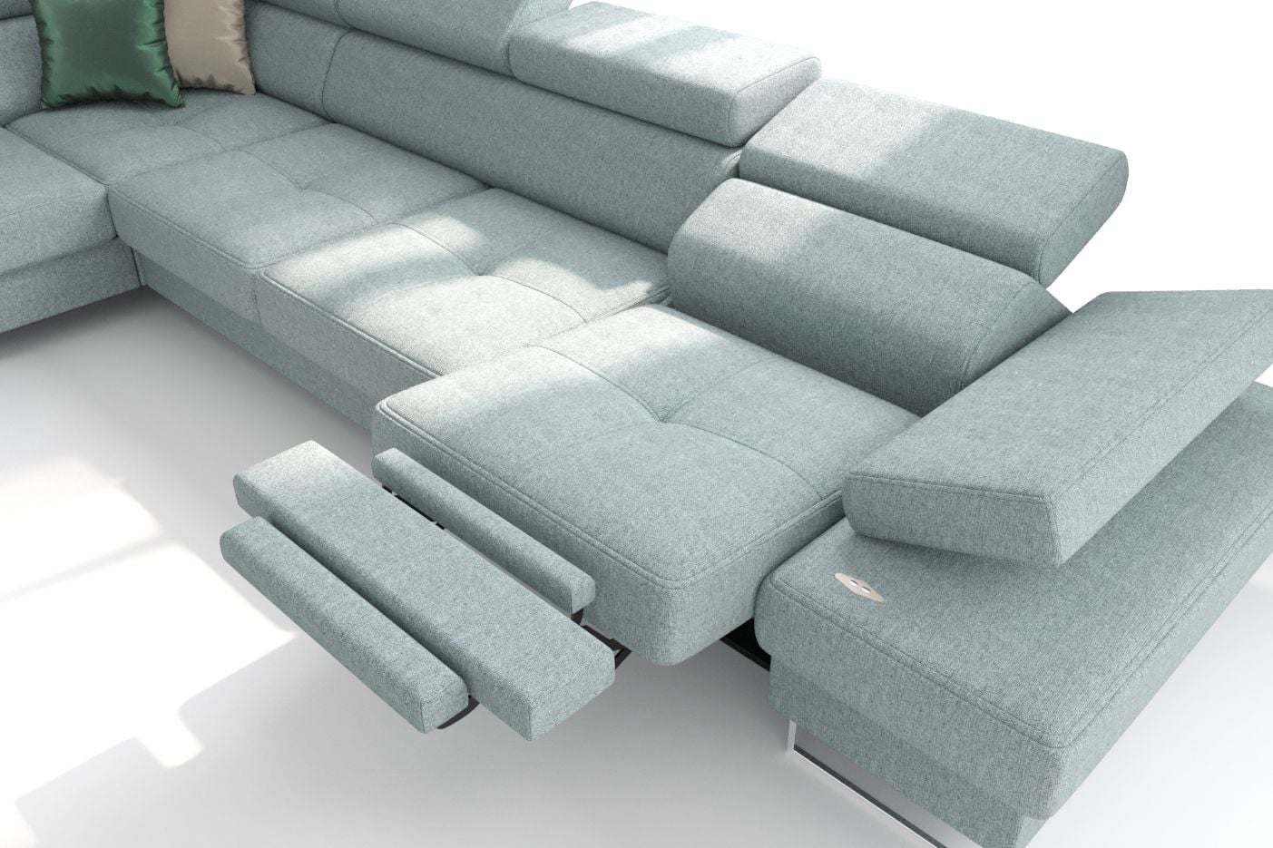 Γωνιακός καναπές Gelito Relax LTHR - Image 3