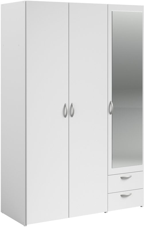 Ντουλάπα Dorm τρίφυλλη με καθρέπτη
