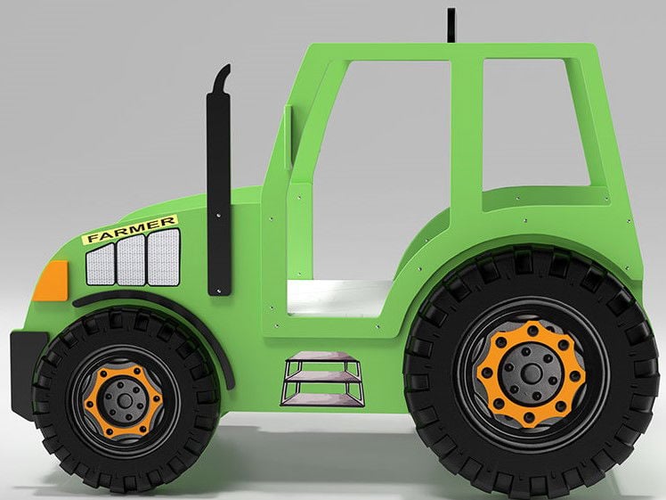 Κρεβάτι παιδικό Tractor-Prasino - Image 3