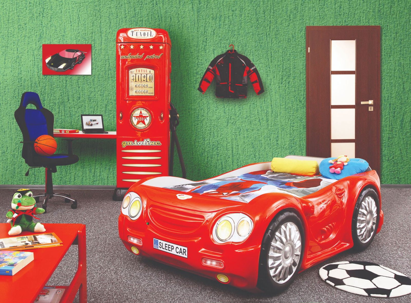 Κρεβάτι παιδικό Sleep car-Kokkino - Image 2