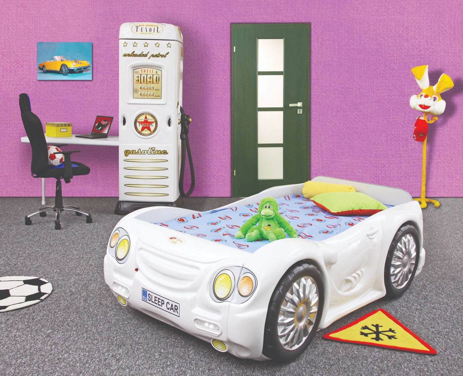 Κρεβάτι παιδικό Sleep car-Leuko - Image 2