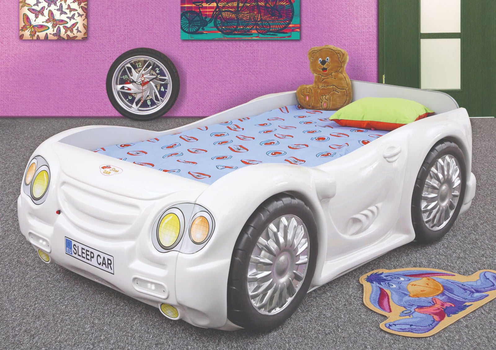 Κρεβάτι παιδικό Sleep car-Leuko - Image 3