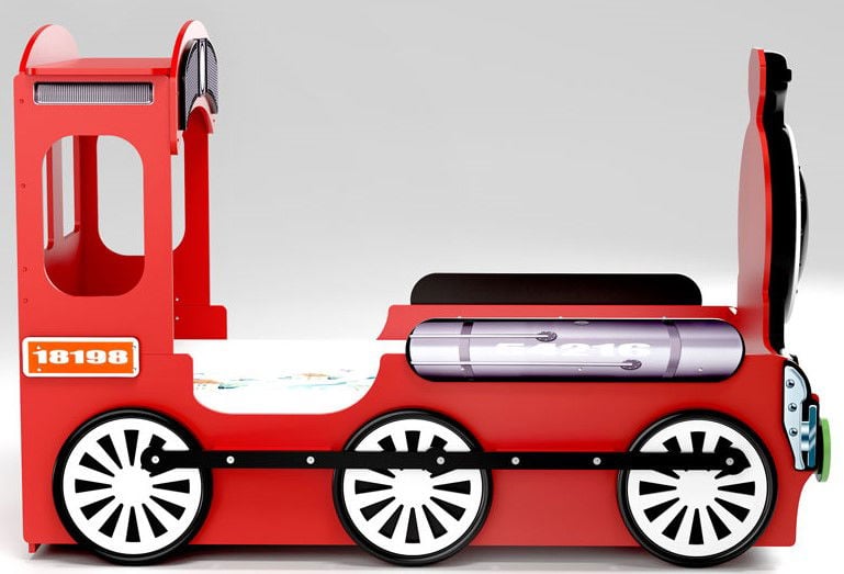 Κρεβάτι παιδικό Lokomotive-Kokkino - Image 2