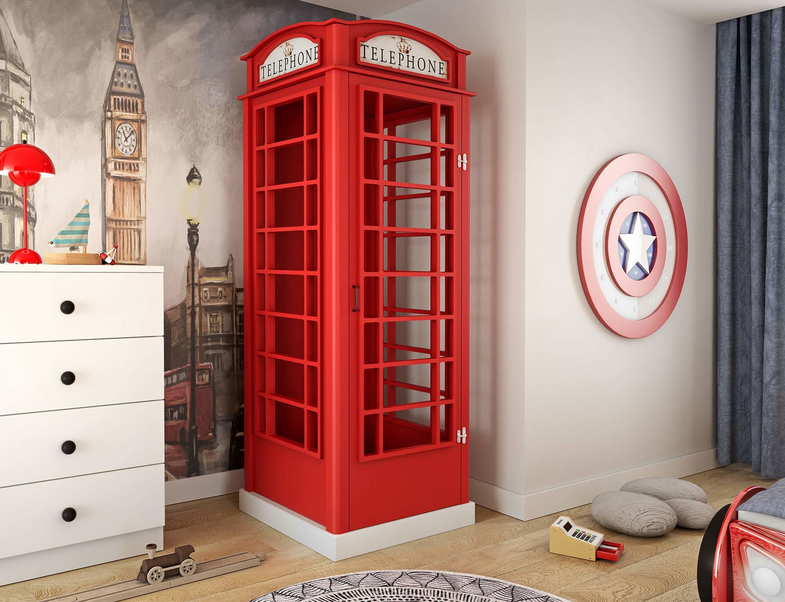 Διακοσμητικό Phone Booth-Kokkino - Image 2