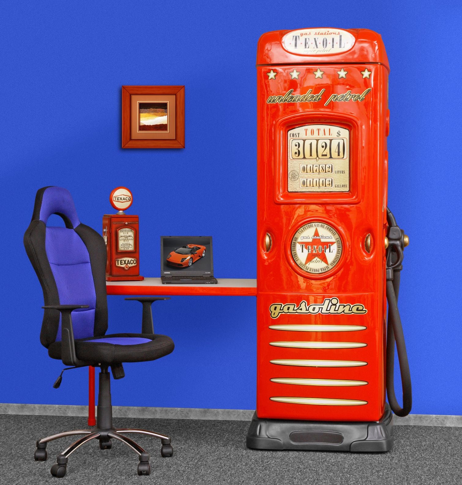 Γραφείο με ντουλάπα Gasoline-Kokkino - Image 2