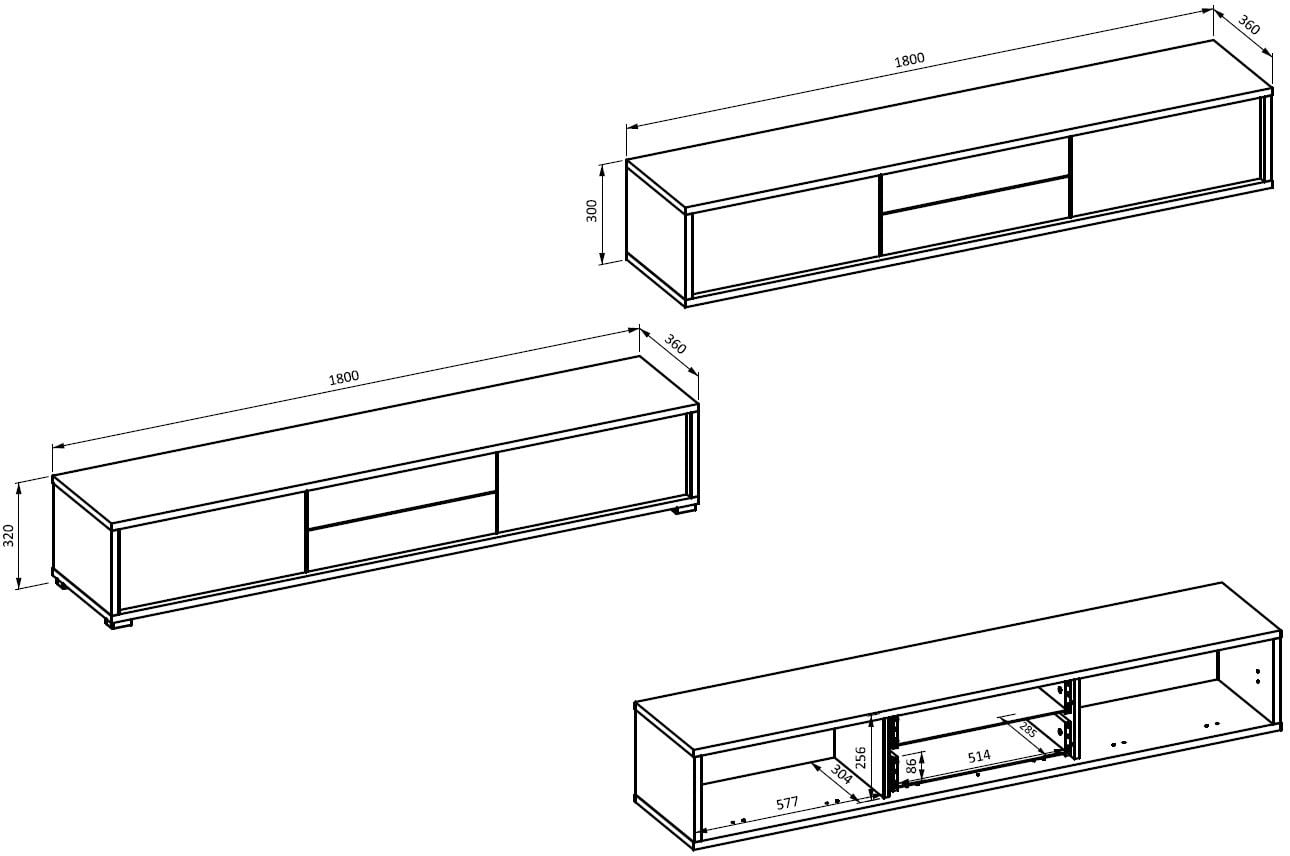 Έπιπλο τηλεόρασης Jennifer 2F2D - Image 3