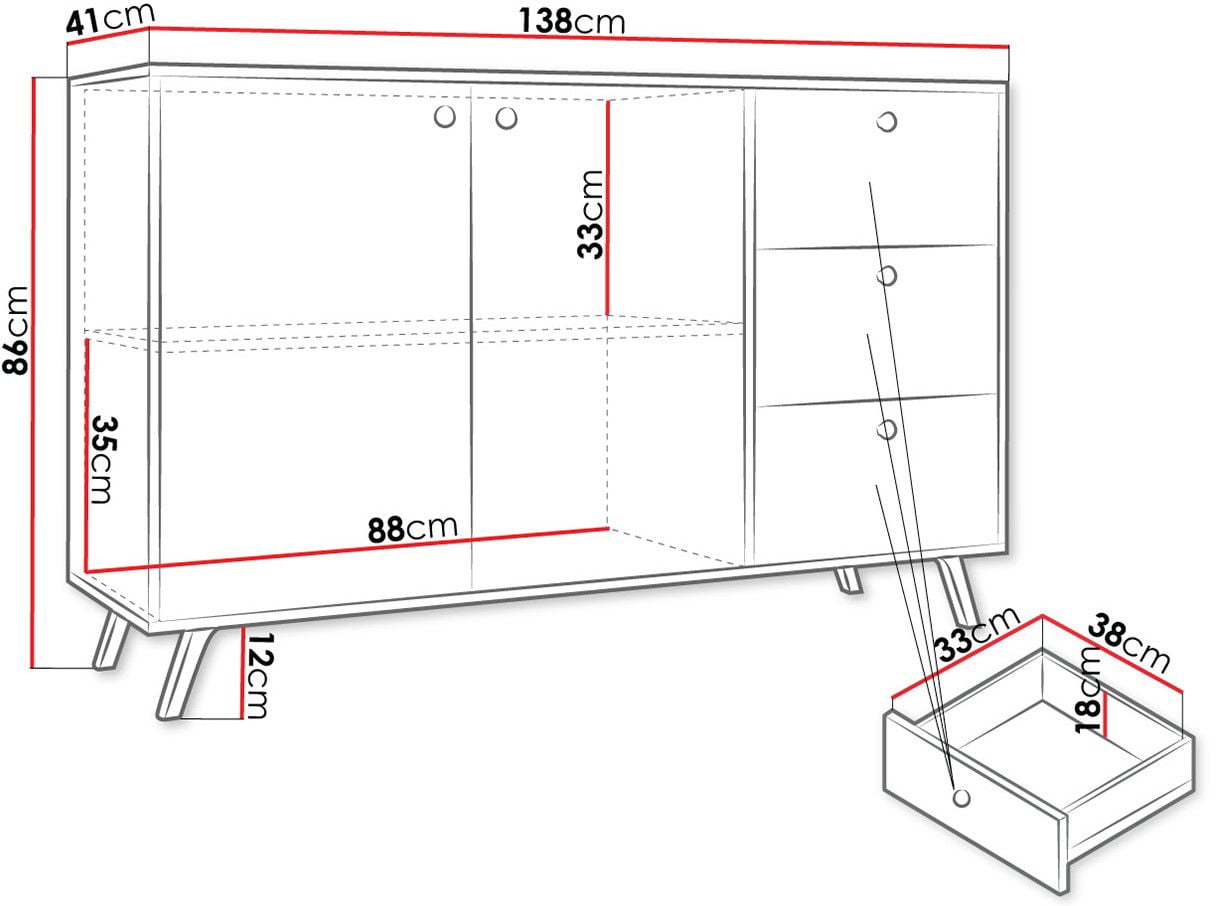 Συρταριέρα Siena 2D3S - Image 3