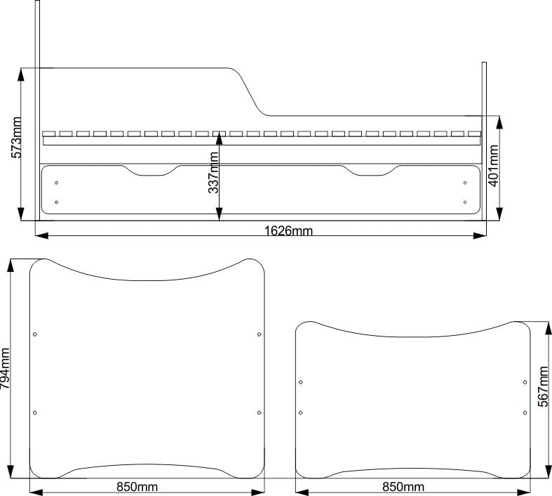 Κρεβάτι παιδικό SMB-164 x 84 x 80 εκ.-Jungle - Image 3