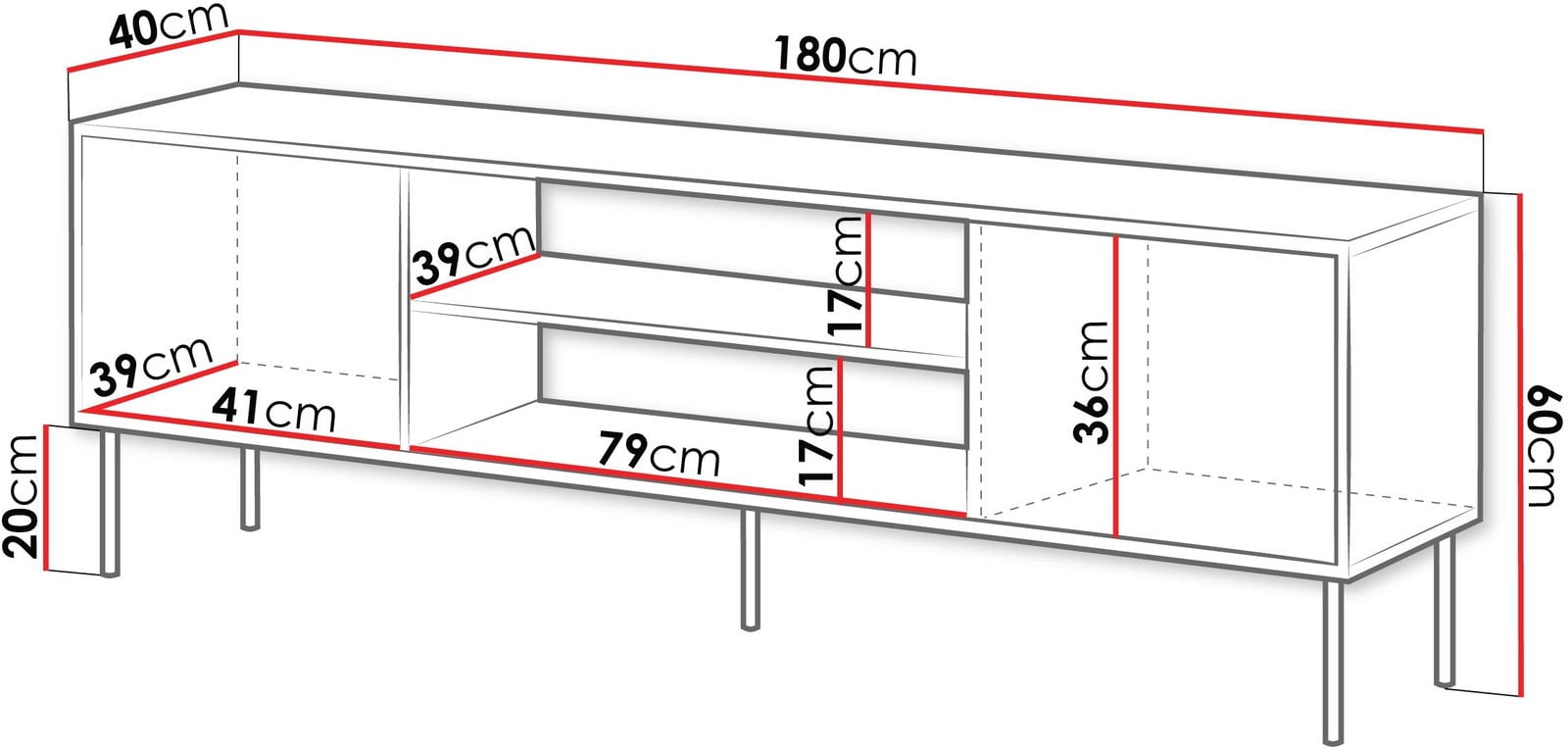 Έπιπλο τηλεόρασης Cortina 2D - Image 3