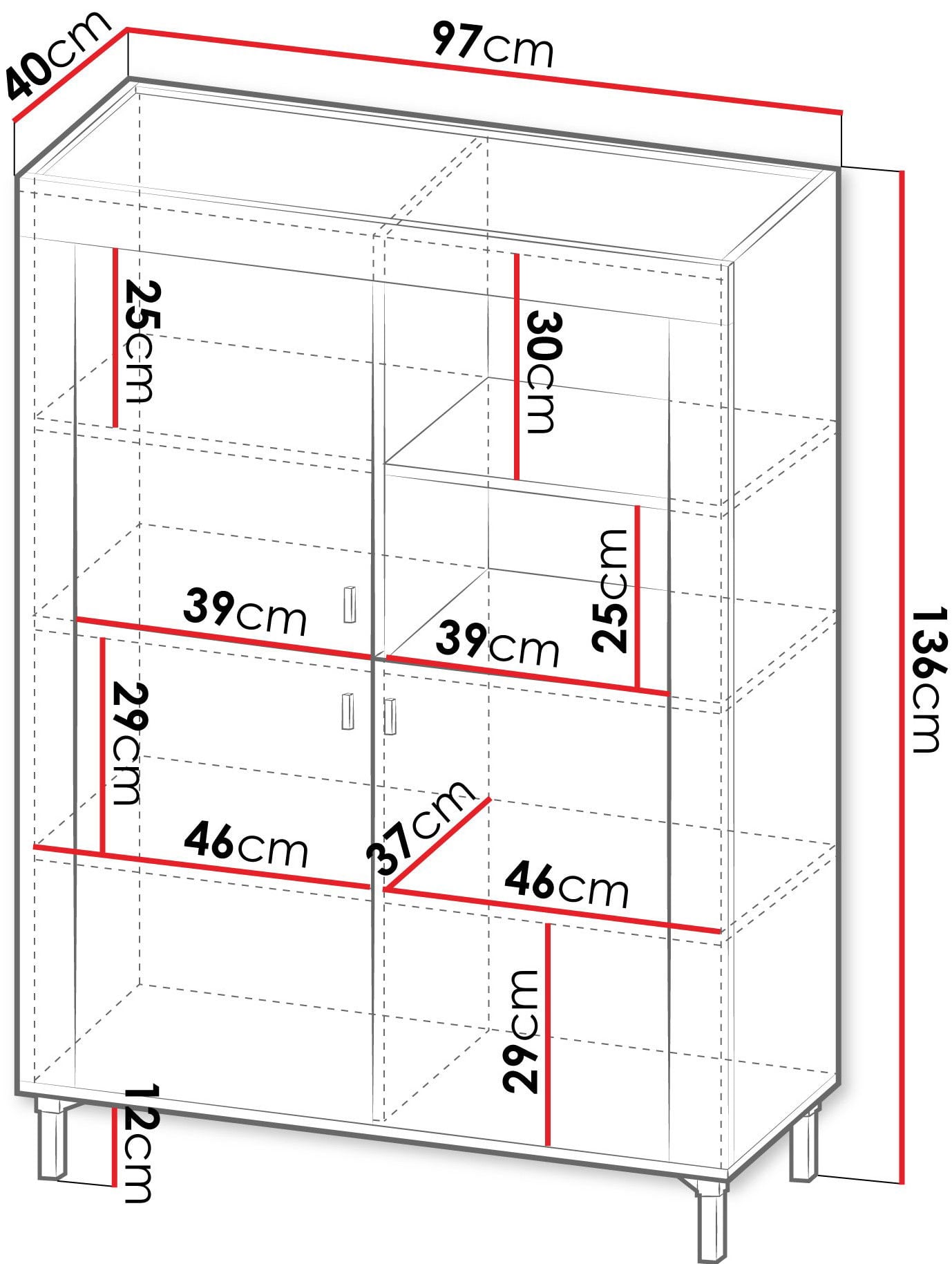 Μπουφές Mossa με φωτισμό LED - Image 3