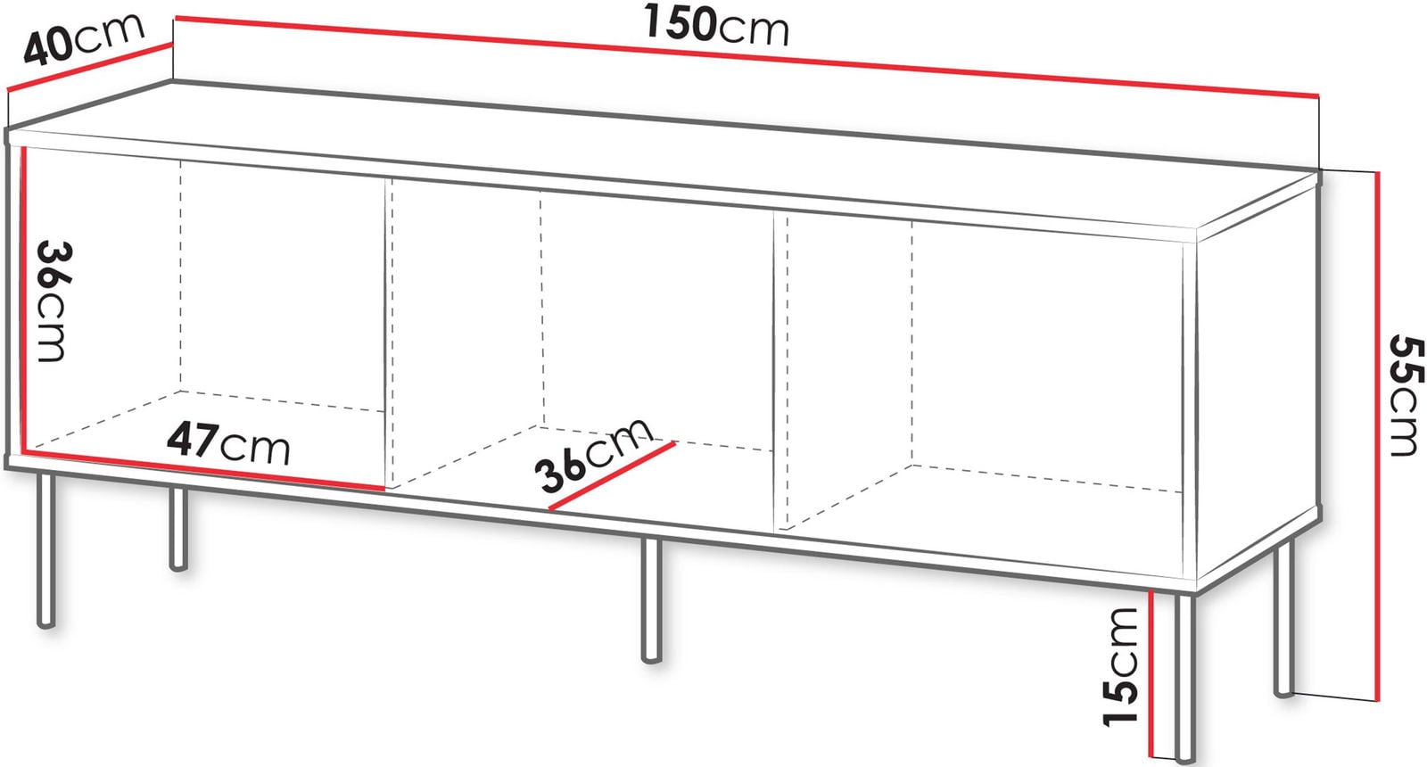 Έπιπλο τηλεόρασης Tresse 150 3D - Image 3