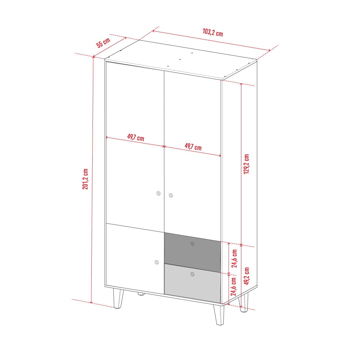 Δίφυλλη ντουλάπα Concept - Image 3
