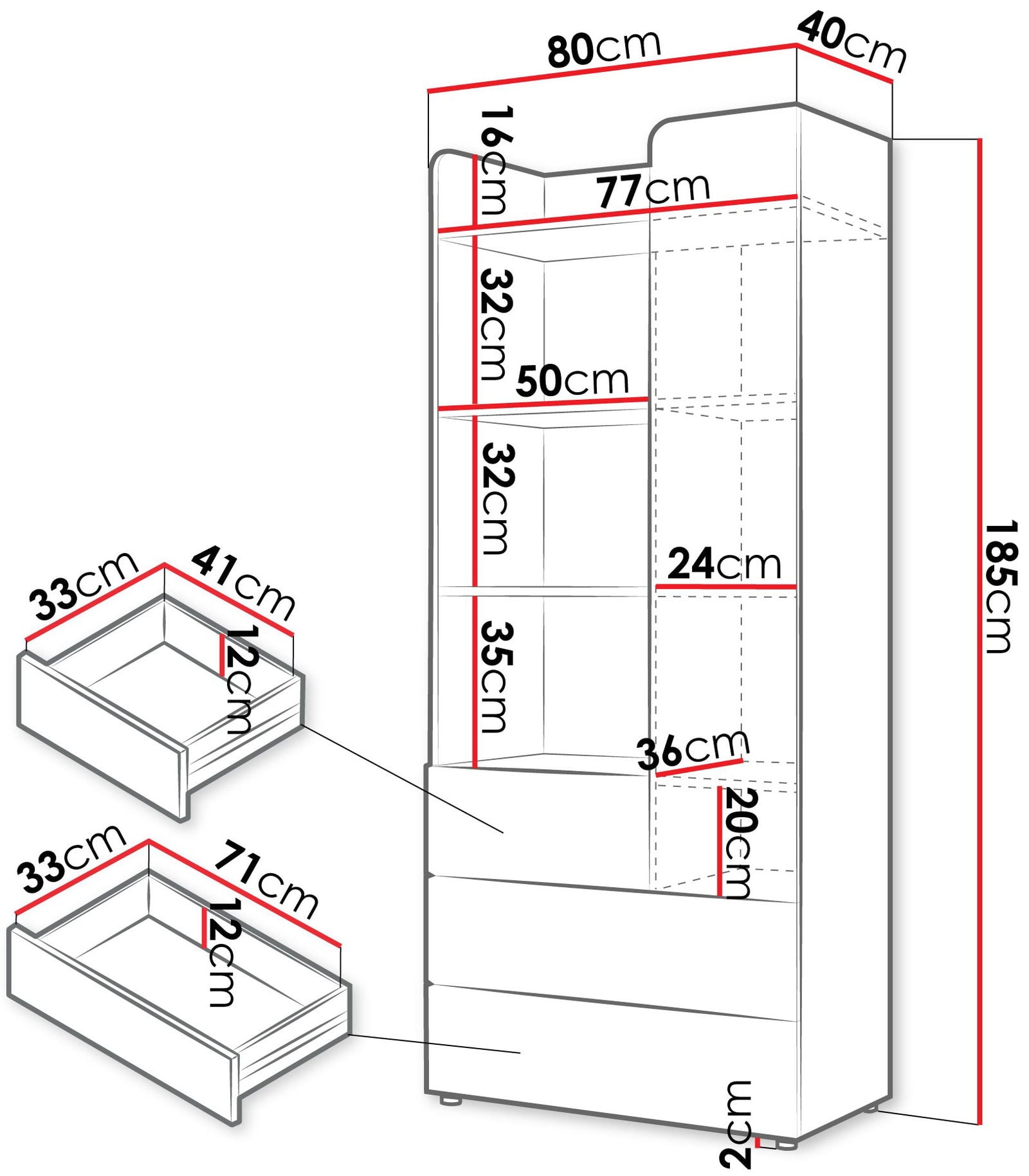Βιβλιοθήκη Yuki 1D 3S tall - Image 3