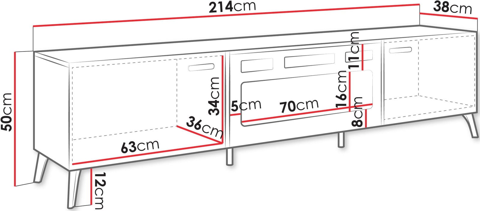 Έπιπλο τηλεόρασης Picru 2D EF plus - Image 3