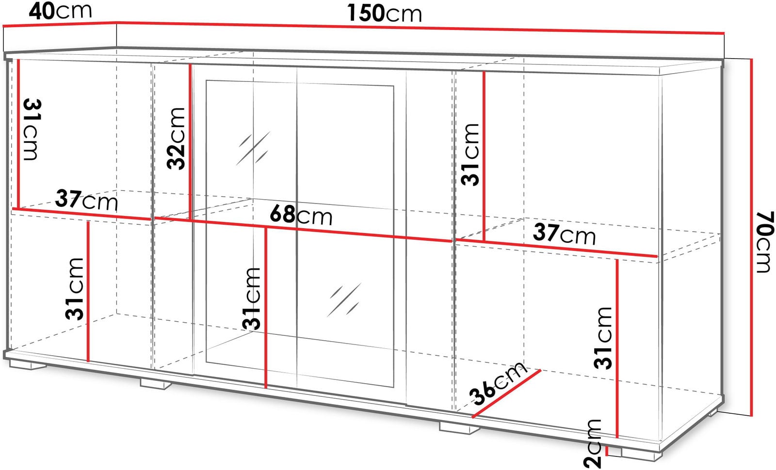 Μπουφές Caro SB 4D - Image 4