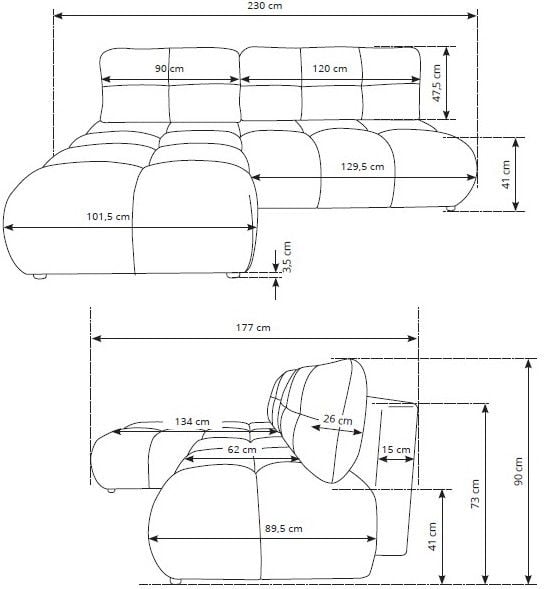 Γωνιακός καναπές Limo - Image 3