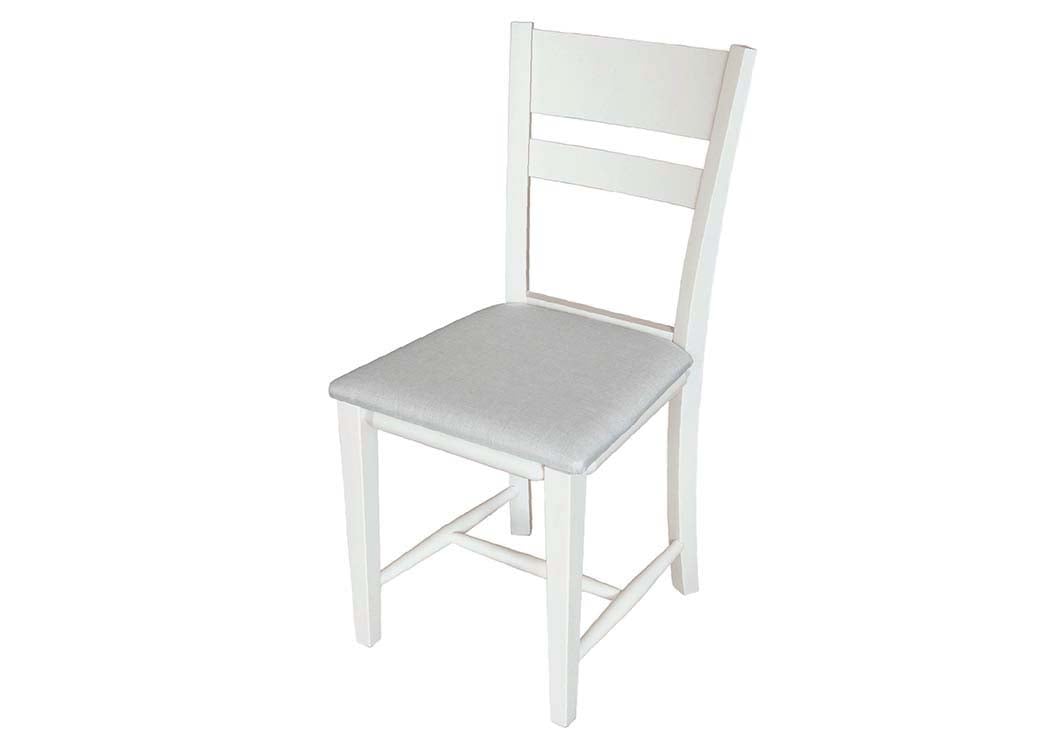 Καρέκλα Tomy με ύφασμα Λευκό, 42x47x88 εκ., Genomax