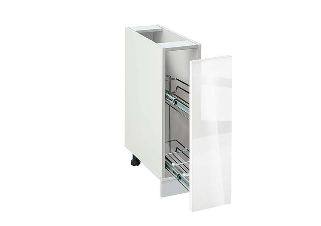 Ντουλάπι Κουζίνας επιδαπέδιο 20εκ., Νο 201 B Alba Gloss, κωδ.1219922678 , Genomax