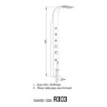 Sanitec A-303 Στήλη Υδρομασάζ 165cm