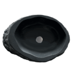 Sanitec Ebony 288 Νιπτήρας Πέτρινος Επικαθήμενος 56x37x13cm Anthracit
