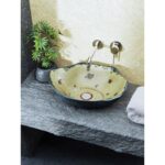 Sanitec Red Flowers 407 Νιπτήρας Κεραμικός Επιτραπέζιος 52x40,5x14cm
