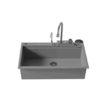 Sanitec Ultra Granite 850 Quartz Multi Ένθετος Γρανιτένιος Νεροχύτης 79Χ50cm Pietra (Inox accessories)