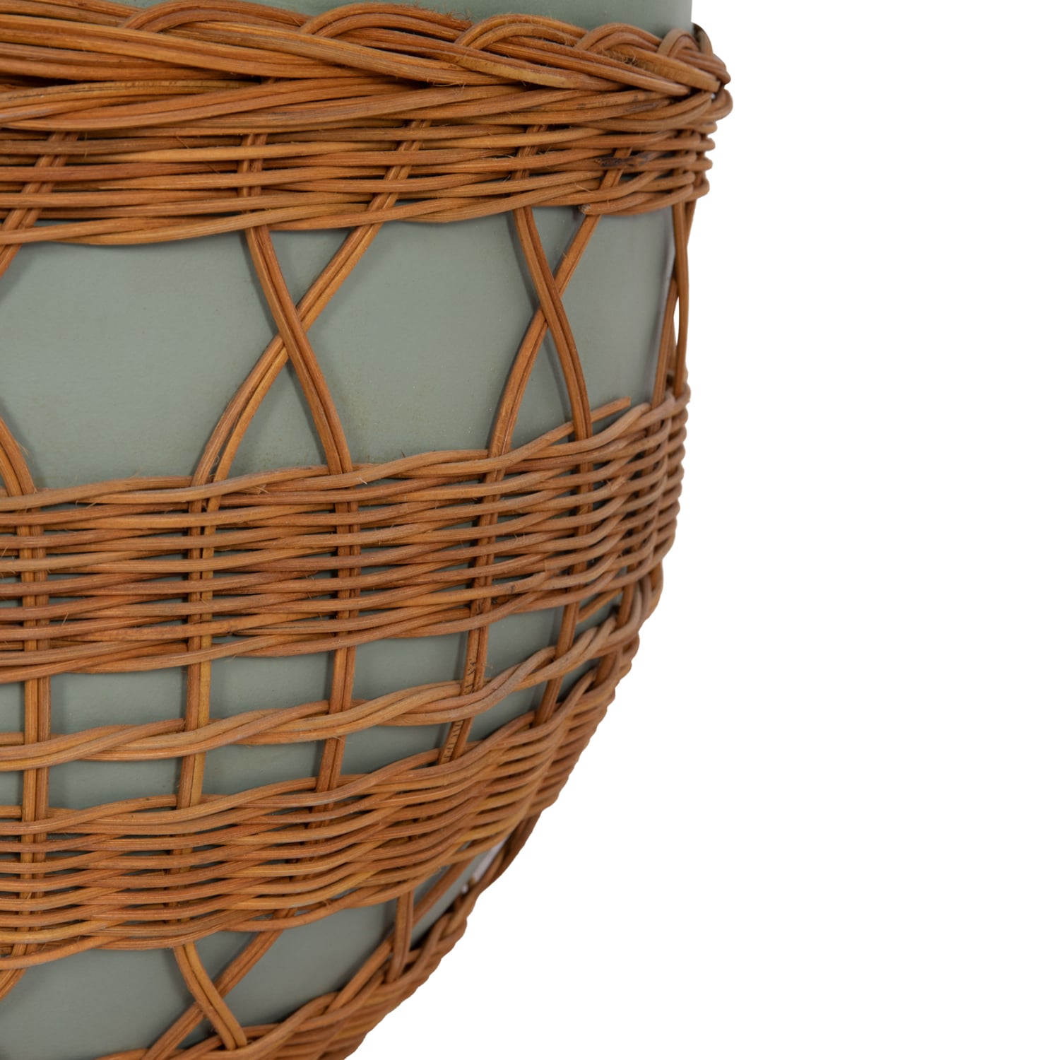 ΤΡΑΠΕΖΙ ΣΑΛΟΝΙΟΥ VILHENA HM18165 FIBER CEMENT ΠΡΑΣΙΝΟ-RATTAN ΦΥΣΙΚΟ Φ56x47Υεκ. - Image 2