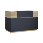 Γραφείο reception Lotus pakoworld σε χρώμα φυσικό - ανθρακί 140x70x110εκ