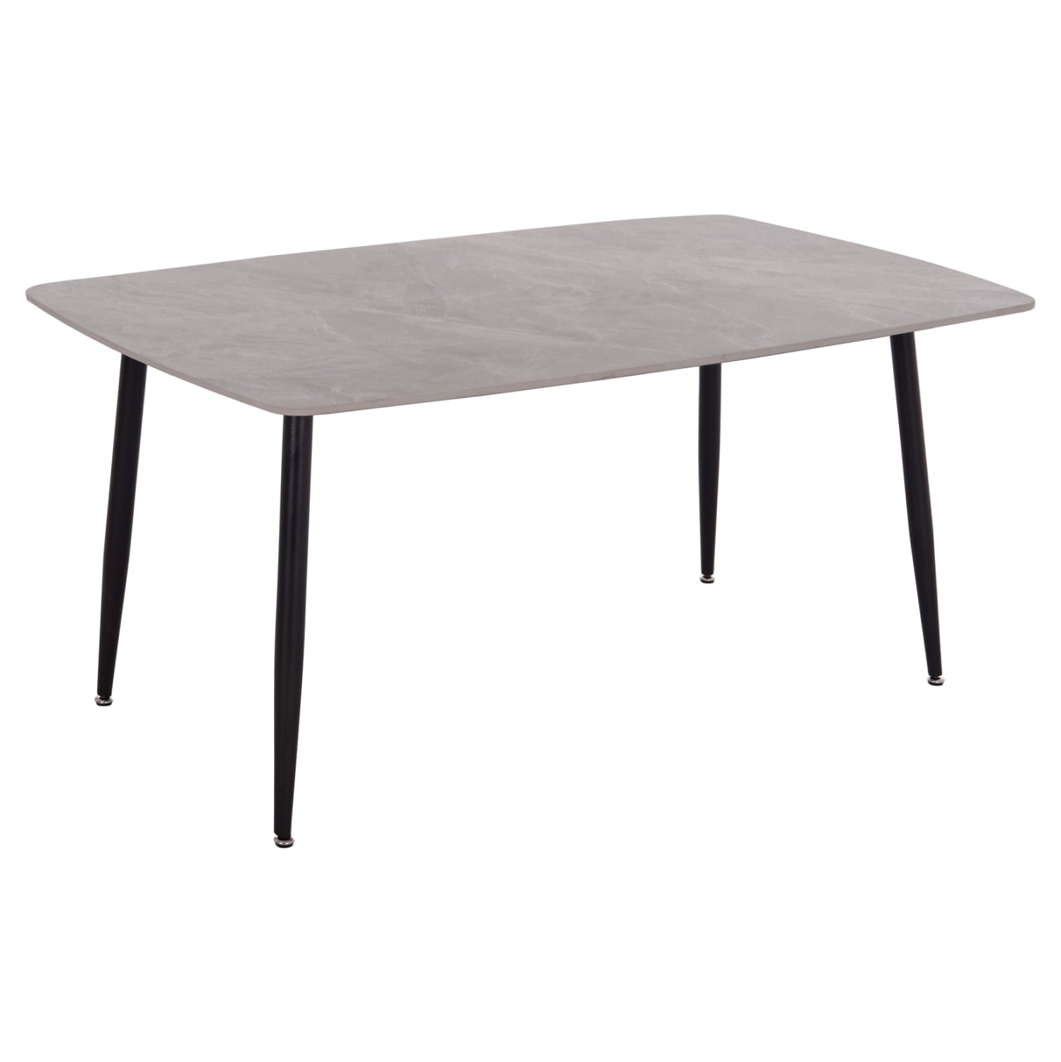 Τραπέζι Rav γκρι μαρμάρου sintered stone-μαύρο μέταλλο 160x90x75