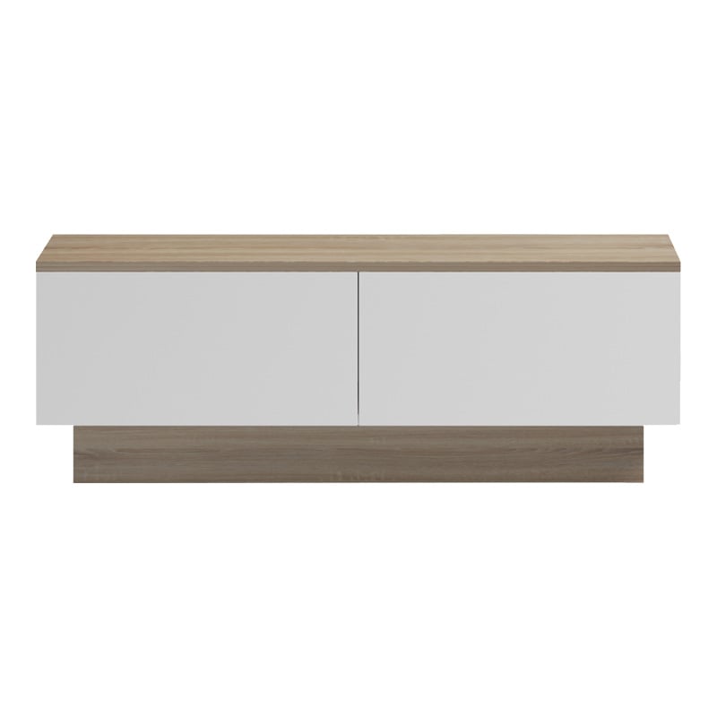 Τραπέζι σαλονιού Winey pakoworld σε sonoma-λευκή απόχρωση 90x60x31,5εκ - Image 3