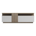Έπιπλο τηλεόρασης Vendora pakoworld σε sonoma-λευκή απόχρωση 150x29.5x46.3εκ