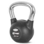 Kettlebell Rubber Cover Cr Handle 24 kg – Μαύρο