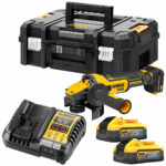 DEWALT DCG409H2T Ρυθμιζόμενος Γωνιακός Τροχός 125mm 18V 2x5.0Ah Powerstack Βαλίτσα