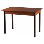 Τραπέζι μεταλλικό σε χρώμα μαύρο/καφέ 100x60x78