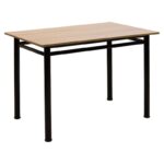 Τραπέζι "DINNER" σε δρυς/μαύρο gloss χρώμα 110x70x77