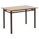 Τραπέζι "DINNER" σε δρυς/καφέ χρώμα 110x70x77