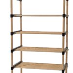 Ραφιέρα 7 Ράφια Φυσικό Ξύλο 56x29x115cm