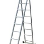 Inox Kiss Επεκτεινόμενη σκάλα αλουμινίου 2x8 σκαλοπατιών LAD208