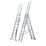 Inox Kiss Επεκτεινόμενη σκάλα αλουμινίου 3x11 σκαλοπατιών LAD311
