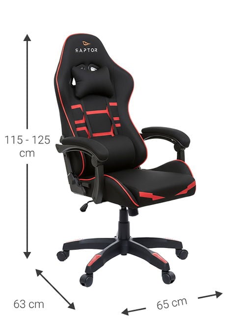 Καρέκλα Gaming Raptor Inferno-Kokkino - Image 3