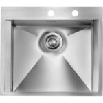 Sanitec 15222 Focus Mix 1V Ένθετος Ανοξείδωτος Νεροχύτης 57x50cm Inox Σατινέ